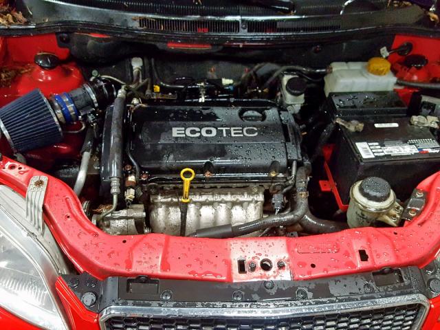 KL1TD66E39B625962 - 2009 CHEVROLET AVEO LS RED photo 7