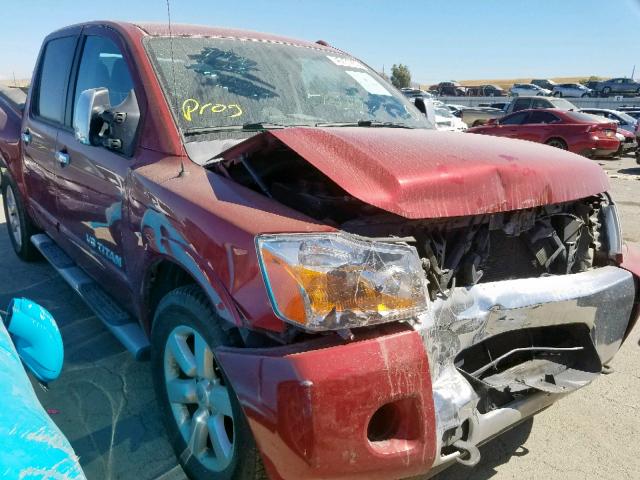 1N6AA0ED6EN505853 - 2014 NISSAN TITAN S RED photo 1