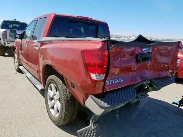 1N6AA0ED6EN505853 - 2014 NISSAN TITAN S RED photo 3