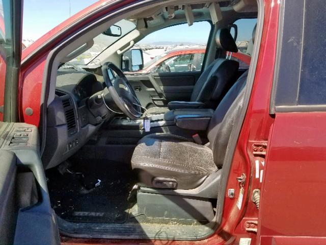 1N6AA0ED6EN505853 - 2014 NISSAN TITAN S RED photo 5