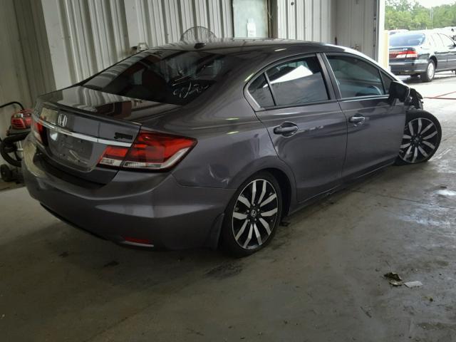 19XFB2F9XFE103867 - 2015 HONDA CIVIC EXL GRAY photo 4