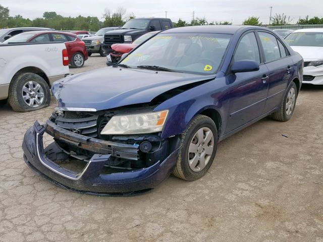 5NPET46C29H501316 - 2009 HYUNDAI SONATA GLS BLUE photo 2