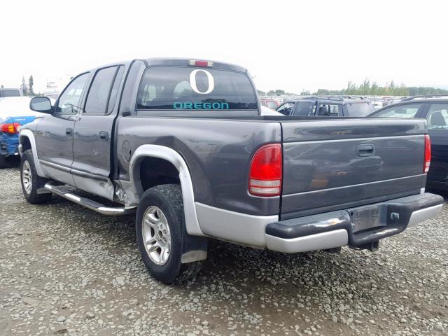 1D7HG48Z23S140834 - 2003 DODGE DAKOTA QUA CHARCOAL photo 3