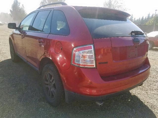 2FMDK48C37BA75507 - 2007 FORD EDGE SEL RED photo 3