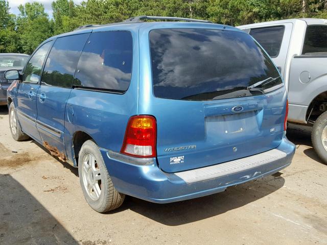 2FMZA52401BA04983 - 2001 FORD WINDSTAR S BLUE photo 3