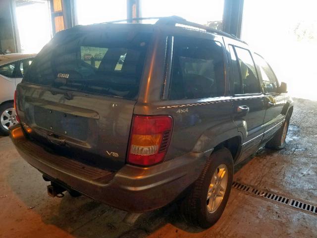 1J4GW58N4YC334109 - 2000 JEEP GRAND CHER GRAY photo 4