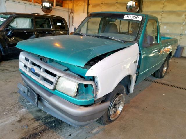1FTCR10A0PPB40990 - 1993 FORD RANGER TURQUOISE photo 2