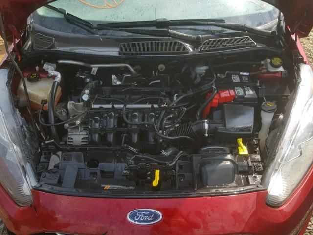 3FADP4BJ0EM182416 - 2014 FORD FIESTA SE MAROON photo 7