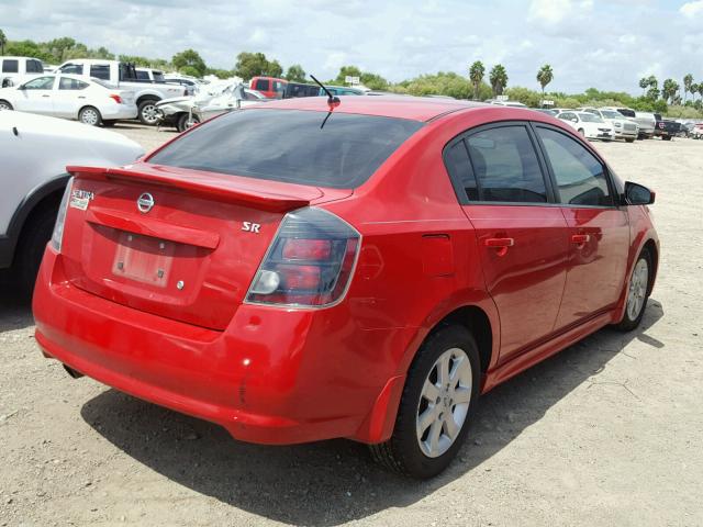 3N1AB6AP3CL740231 - 2012 NISSAN SENTRA 2.0 RED photo 4