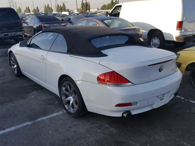 WBAEK73475B323834 - 2005 BMW 645 CI AUT WHITE photo 3