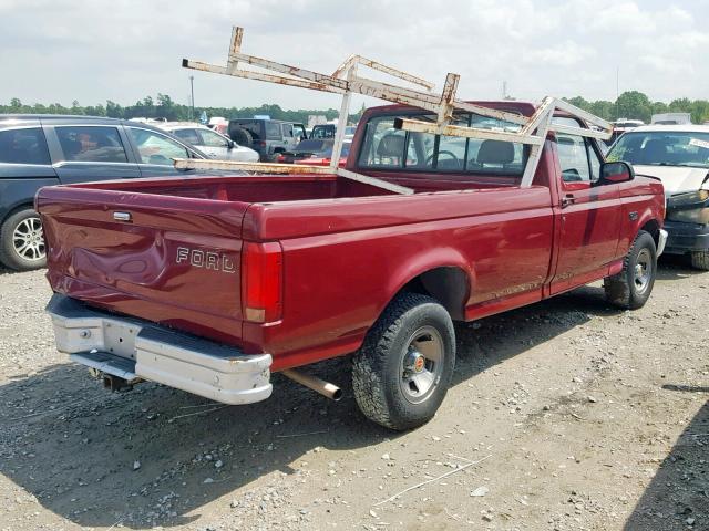 1FTEF15Y0PLB13643 - 1993 FORD F150 RED photo 4
