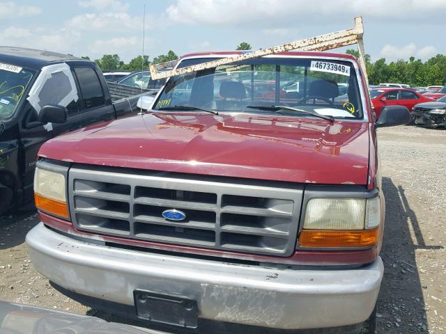 1FTEF15Y0PLB13643 - 1993 FORD F150 RED photo 9
