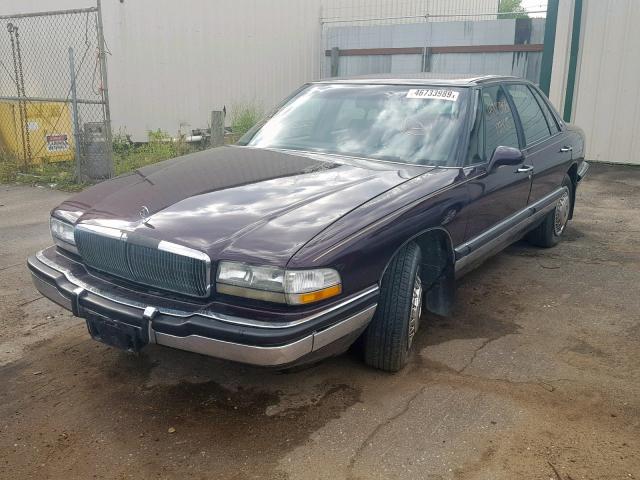 1G4CW53L8P1627818 - 1993 BUICK PARK AVENU MAROON photo 2