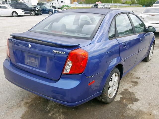 KL5JD56Z05K097634 - 2005 SUZUKI FORENZA S BLUE photo 4