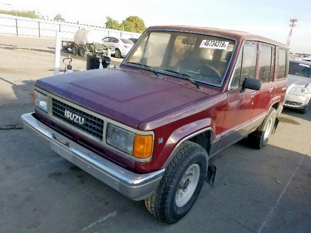 JACCH58RXM7905699 - 1991 ISUZU TROOPER BURGUNDY photo 2