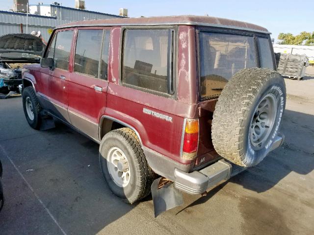 JACCH58RXM7905699 - 1991 ISUZU TROOPER BURGUNDY photo 3