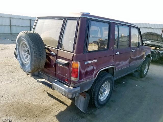 JACCH58RXM7905699 - 1991 ISUZU TROOPER BURGUNDY photo 4