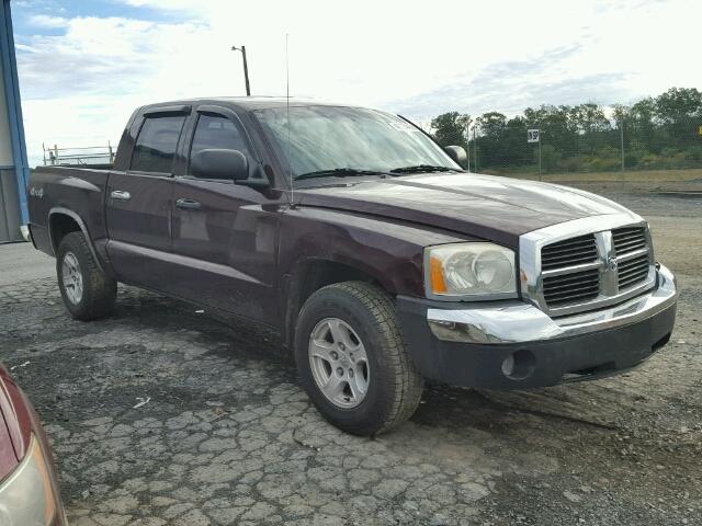 1D7HW48K75S236614 - 2005 DODGE DAKOTA QUA BURGUNDY photo 1