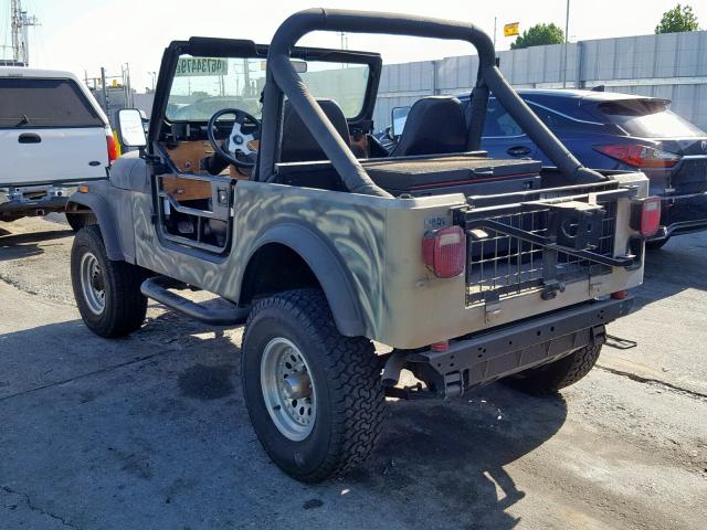 1JCCF87E3FT098264 - 1985 JEEP JEEP CJ7 TWO TONE photo 3