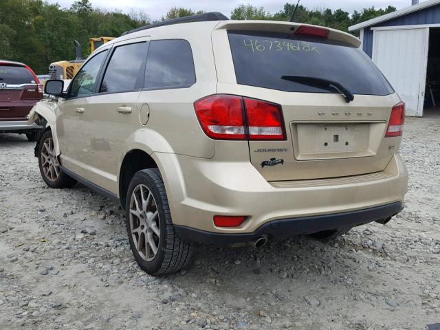 3D4PG1FG8BT540788 - 2011 DODGE JOURNEY MA GOLD photo 3