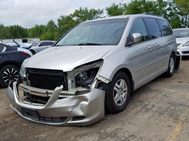 5FNRL38727B430562 - 2007 HONDA ODYSSEY EX SILVER photo 2