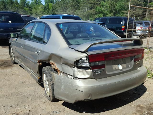 4S3BE656916200819 - 2001 SUBARU LEGACY GT GRAY photo 3