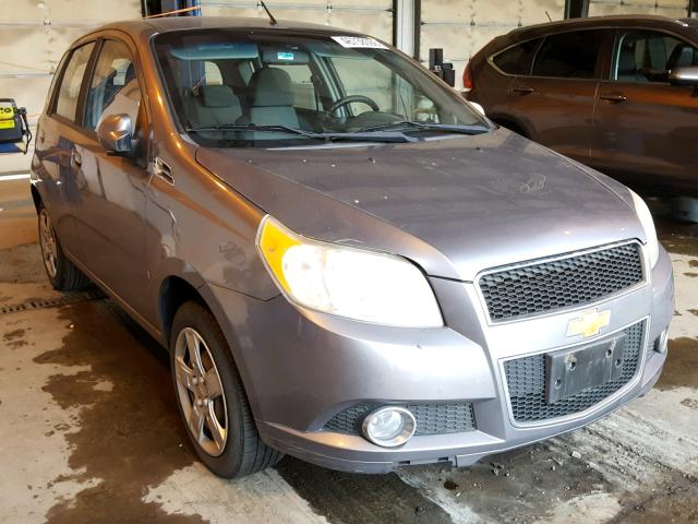 KL1TG66E49B359620 - 2009 CHEVROLET AVEO LT GRAY photo 1