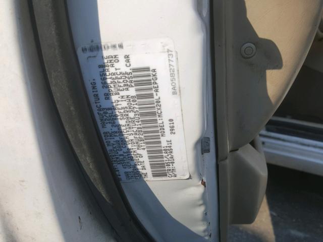 4T1BF28B14U357108 - 2004 TOYOTA AVALON XL WHITE photo 10