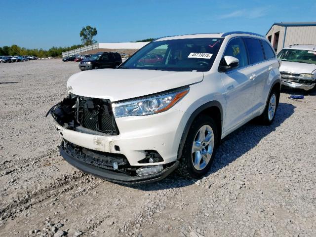 5TDDCRFH6FS012766 - 2015 TOYOTA HIGHLANDER WHITE photo 2