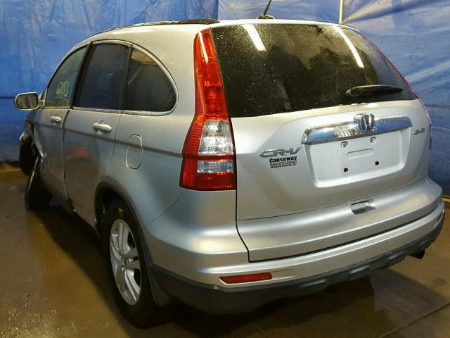 JHLRE4H73BC028297 - 2011 HONDA CR-V EXL SILVER photo 3