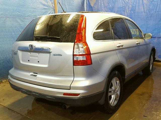 JHLRE4H73BC028297 - 2011 HONDA CR-V EXL SILVER photo 4