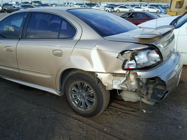 1G2NF52E84M592051 - 2004 PONTIAC GRAND AM S GOLD photo 9