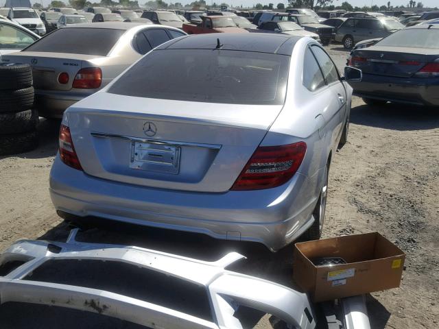 WDDGJ4HB8DG031850 - 2013 MERCEDES-BENZ C 250 SILVER photo 4