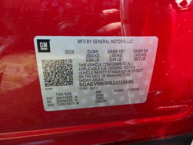 5GAEVBKW8JJ210685 - 2018 BUICK ENCLAVE PR RED photo 6