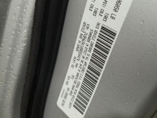 2V8HW34109R554474 - 2009 VOLKSWAGEN ROUTAN SE SILVER photo 10