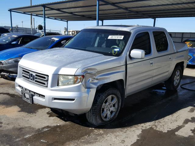 2HJYK16527H515945 - 2007 HONDA RIDGELINE SILVER photo 2