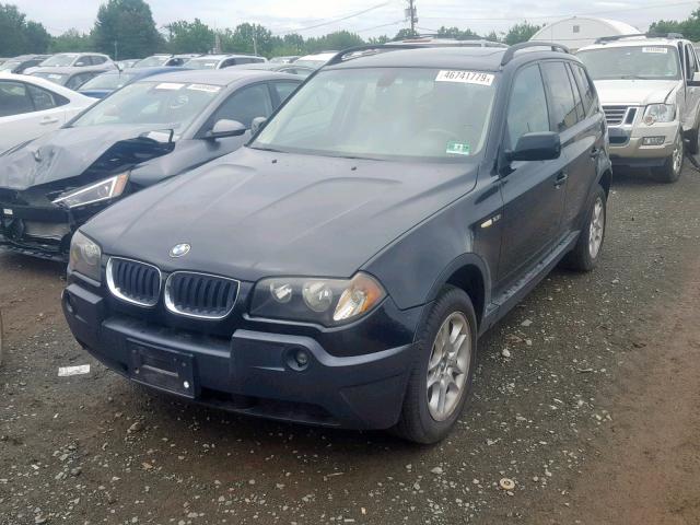 WBXPA73435WC52144 - 2005 BMW X3 2.5I BLACK photo 2