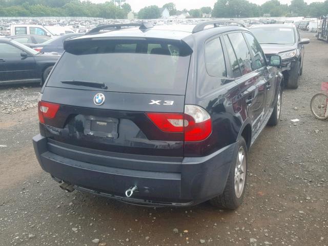 WBXPA73435WC52144 - 2005 BMW X3 2.5I BLACK photo 4