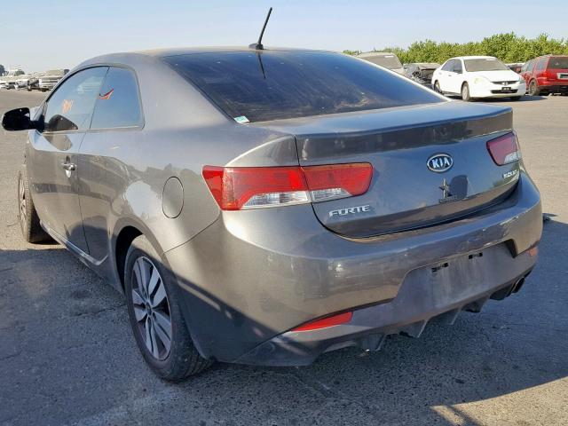 KNAFU6A24D5744711 - 2013 KIA FORTE EX CHARCOAL photo 3