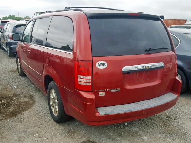 2A8HR54P88R635443 - 2008 CHRYSLER TOWN & CTY RED photo 3