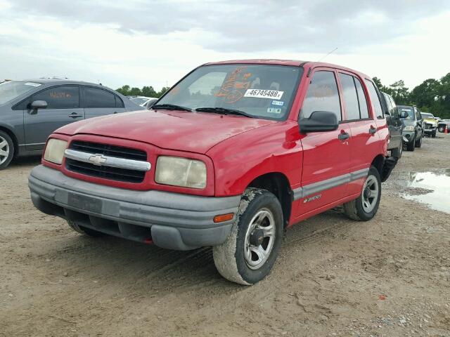 2CNBE13C5Y6930139 - 2000 CHEVROLET TRACKER RED photo 2