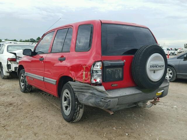 2CNBE13C5Y6930139 - 2000 CHEVROLET TRACKER RED photo 3