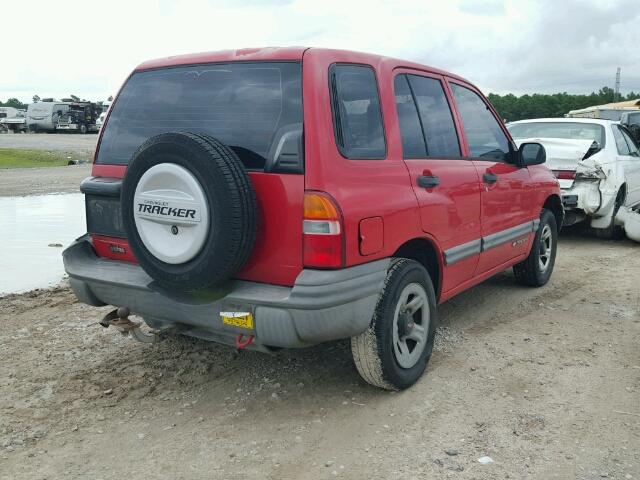 2CNBE13C5Y6930139 - 2000 CHEVROLET TRACKER RED photo 4
