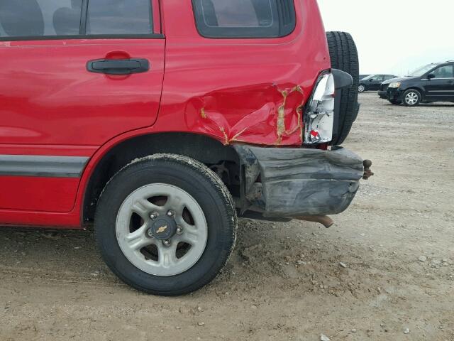 2CNBE13C5Y6930139 - 2000 CHEVROLET TRACKER RED photo 9