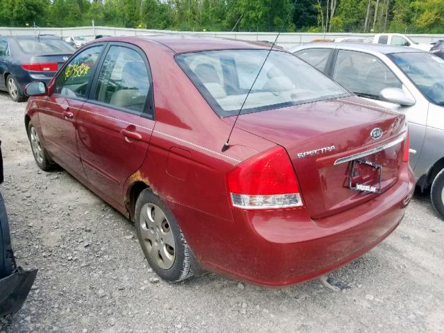 KNAFE122275455202 - 2007 KIA SPECTRA EX RED photo 3