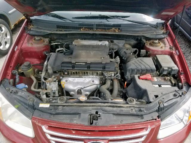 KNAFE122275455202 - 2007 KIA SPECTRA EX RED photo 7