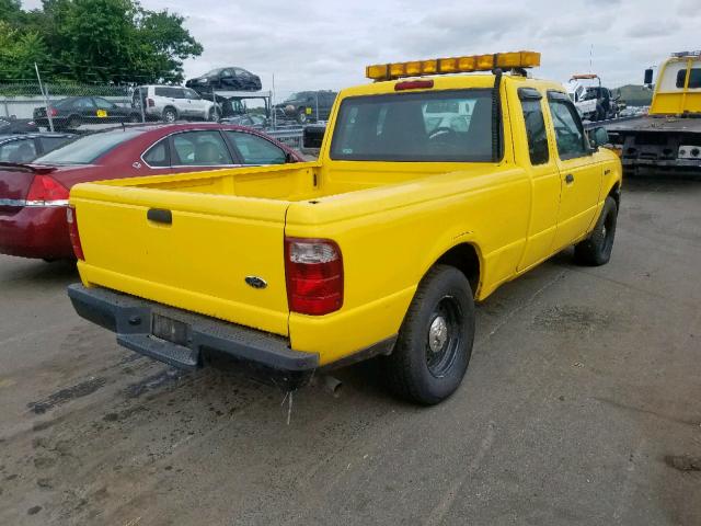 1FTZR44U74PB13653 - 2004 FORD RANGER SUP YELLOW photo 4