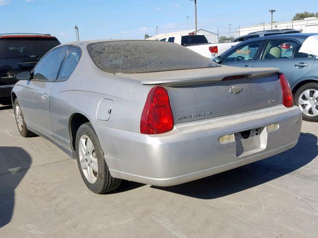 2G1WJ15K579291921 - 2007 CHEVROLET MONTE CARL GRAY photo 3