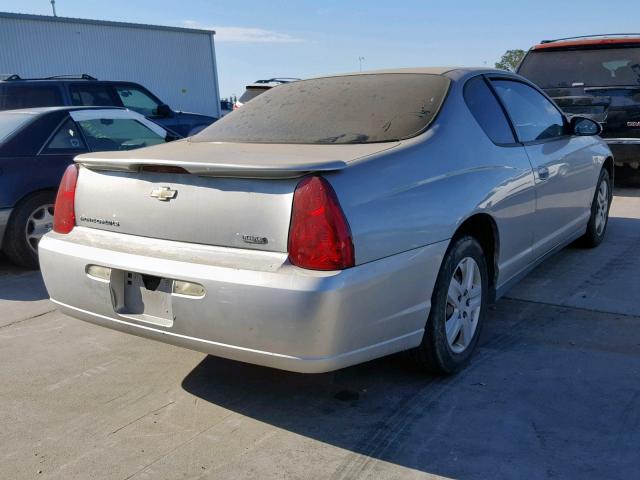 2G1WJ15K579291921 - 2007 CHEVROLET MONTE CARL GRAY photo 4