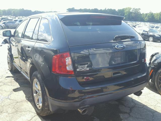 2FMDK4JC1BBA82071 - 2011 FORD EDGE SEL CHARCOAL photo 3